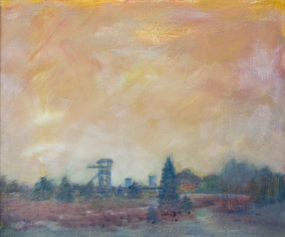Koolmijn achter heide