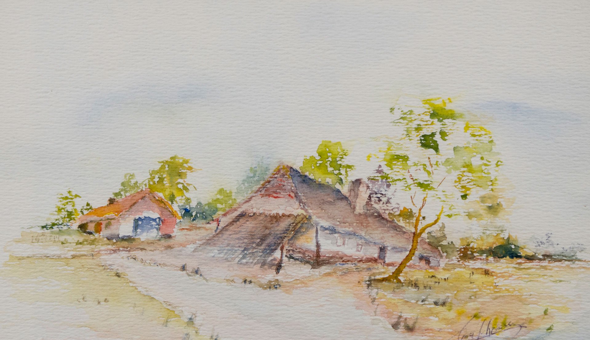 Boerderij met boom