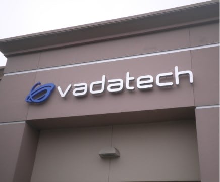 Company sign installed in Irvine CA — OC Sign Company