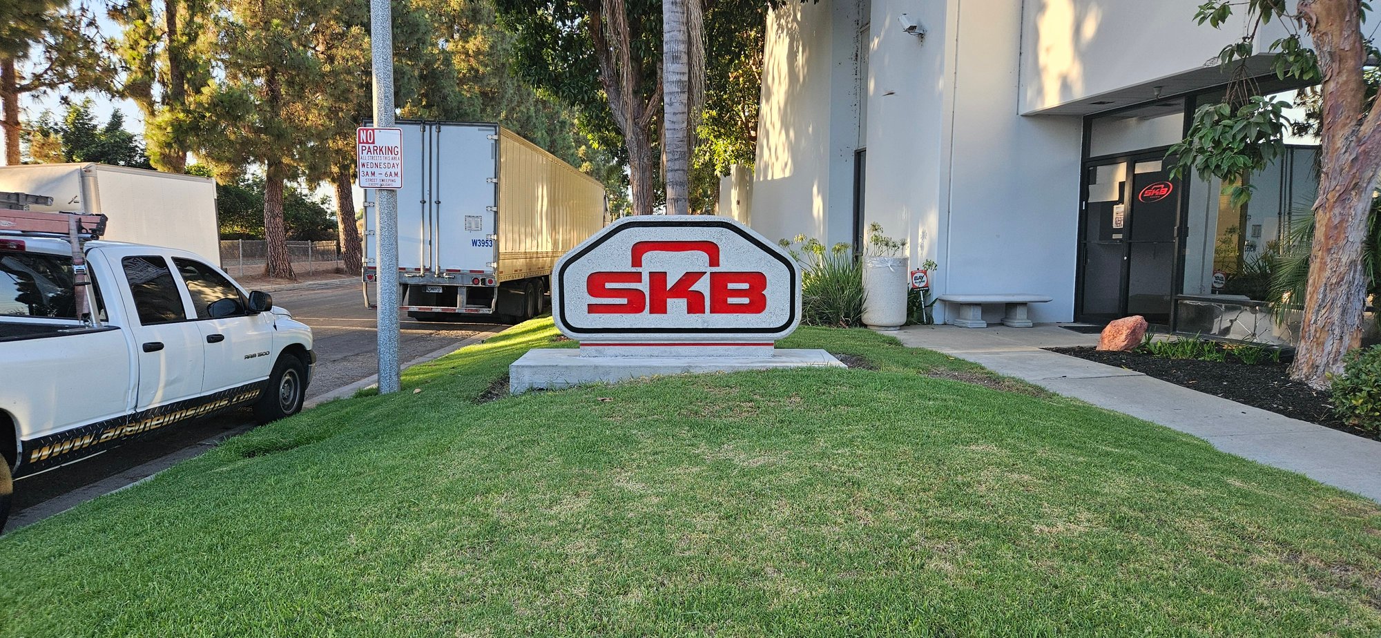 Custom Concrete Monument sign installed by Anaheim Signs for Orange County business