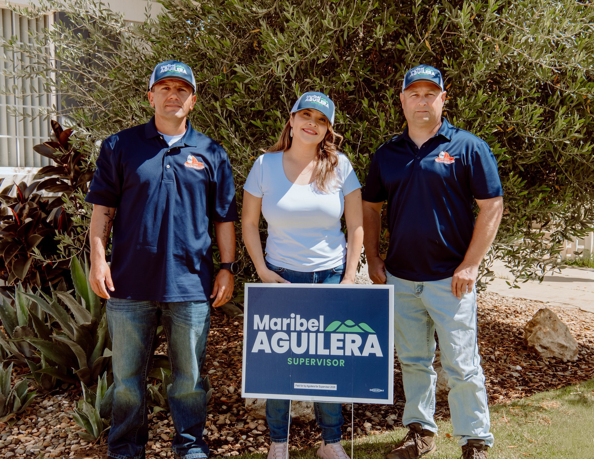 Maribel Aguilera canvassing the district
