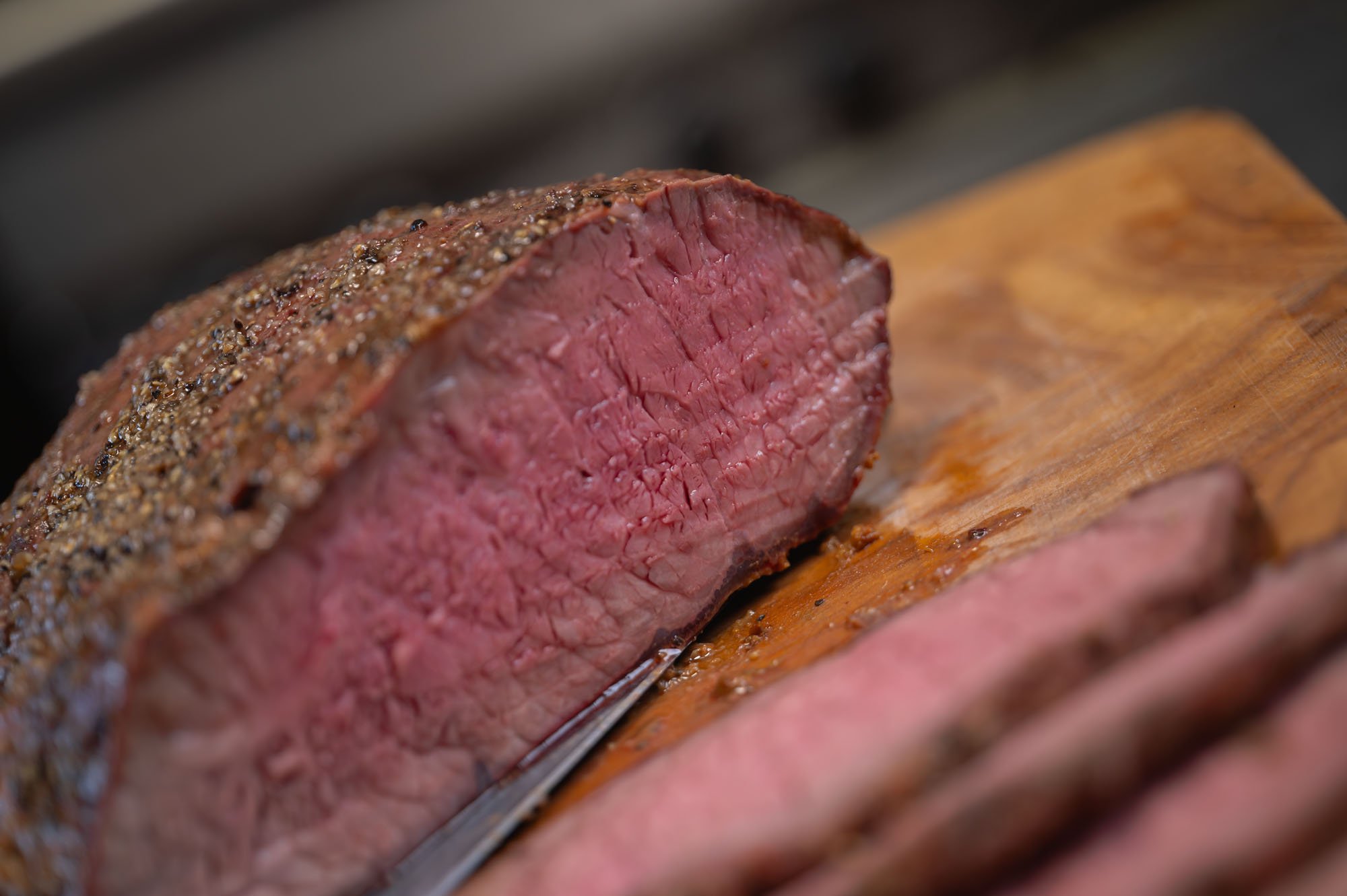 Roast Beef — dokonalý ružový rez celého kusu mäsa