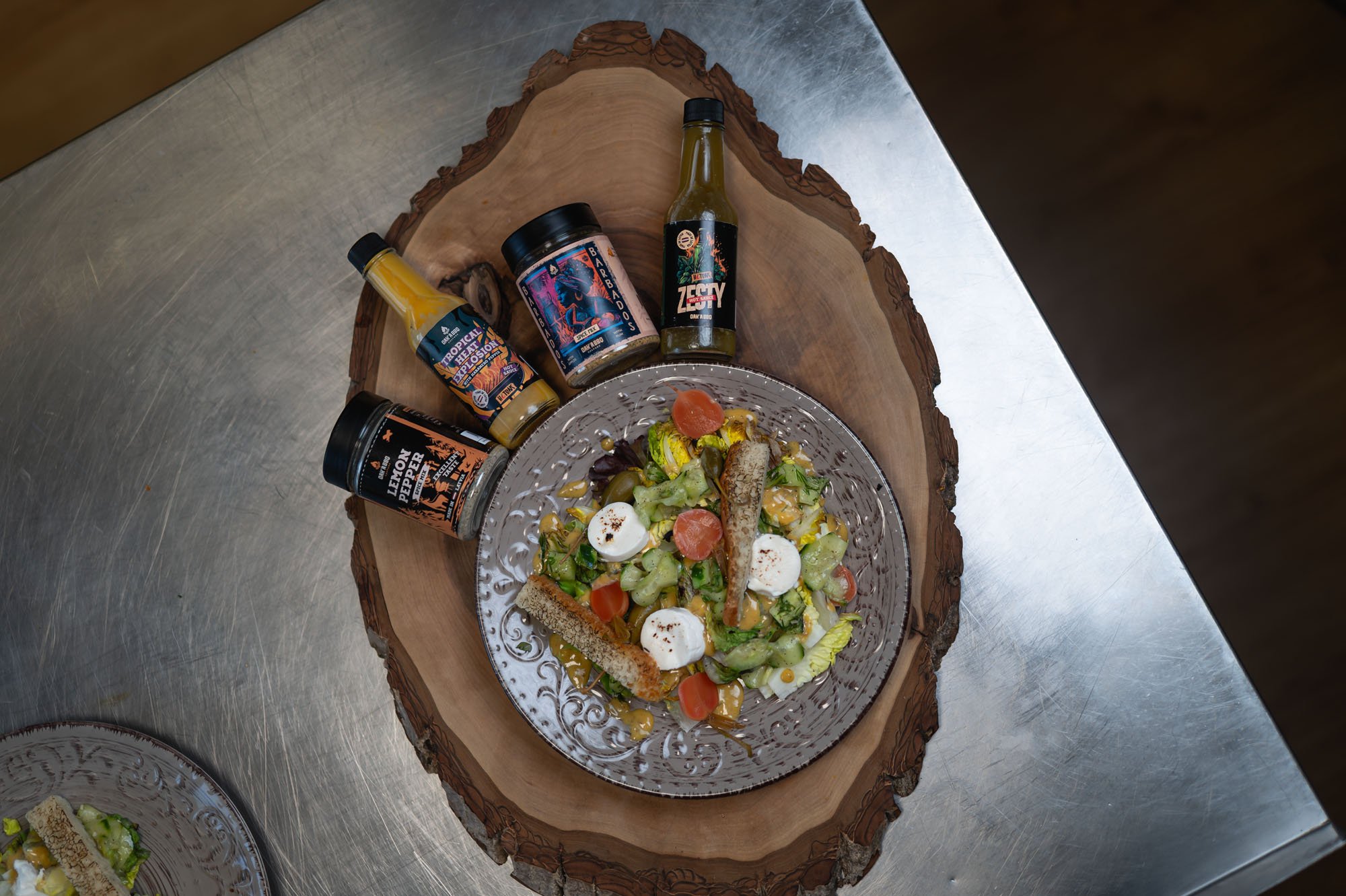 OAK & BBQ produkty použité v Caesar Salad recepte