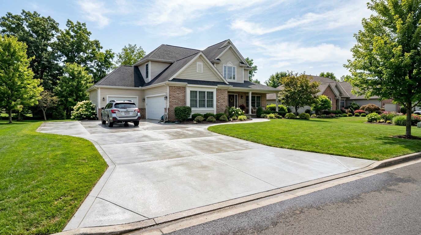 Driveway after cleaning