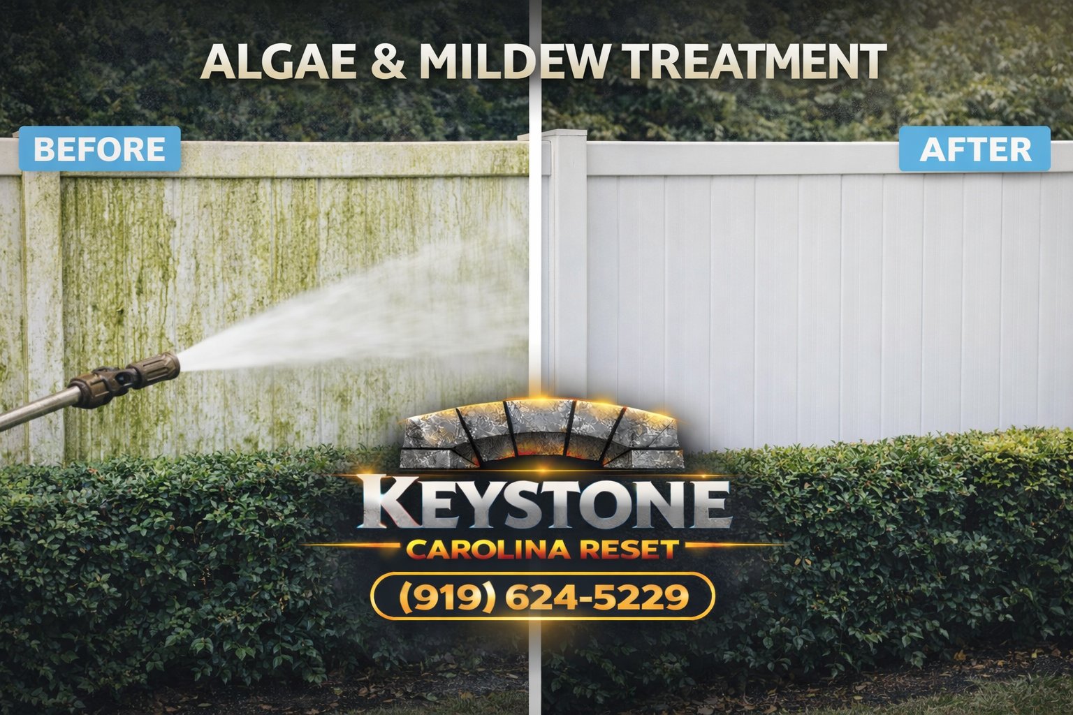 Fence Algae & Mildew Treatment