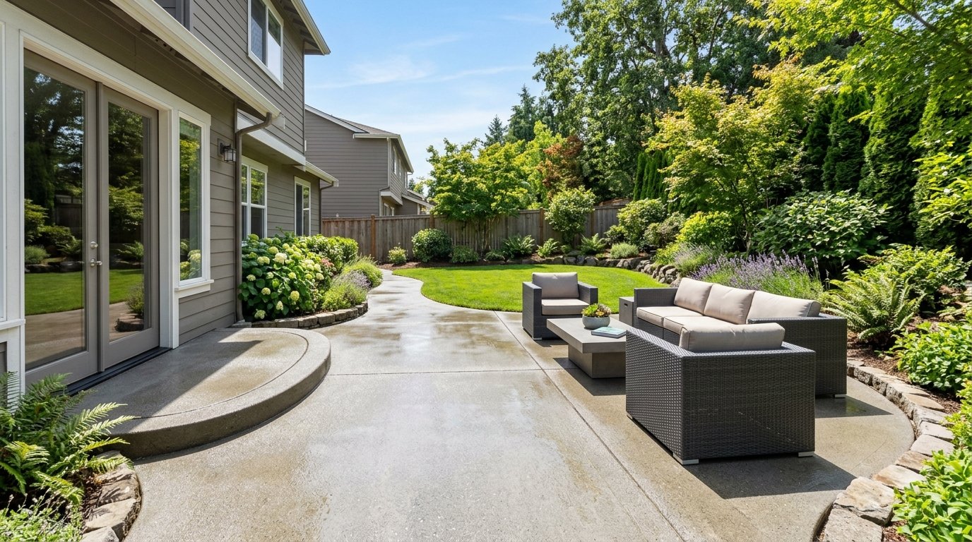 Patio after cleaning