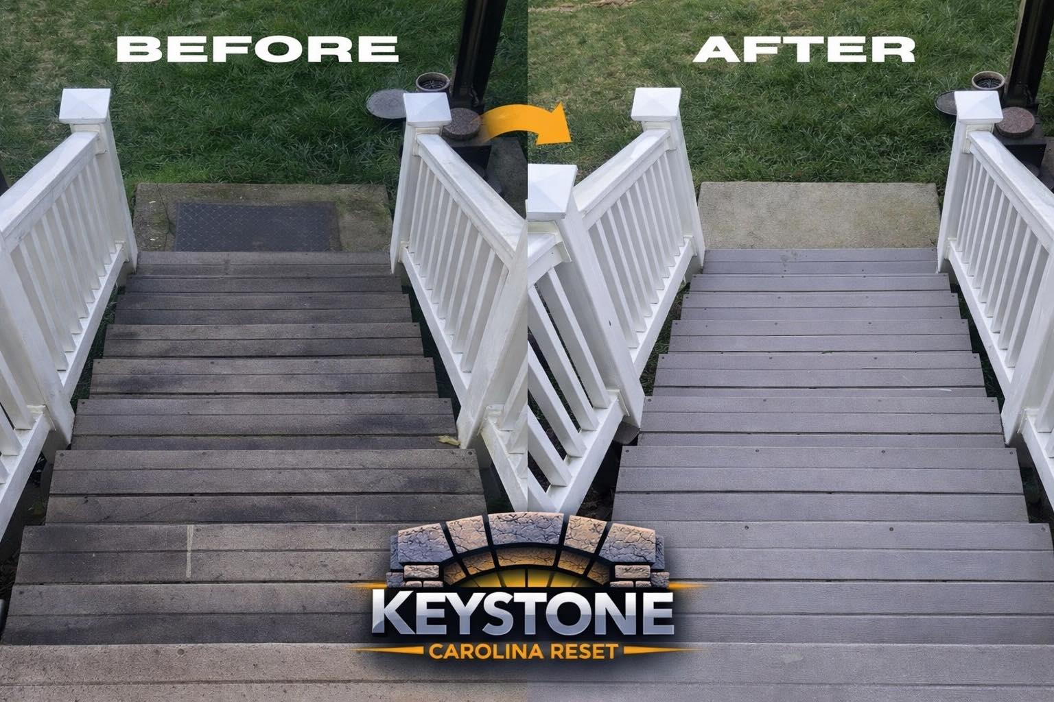 Stair cleaning results