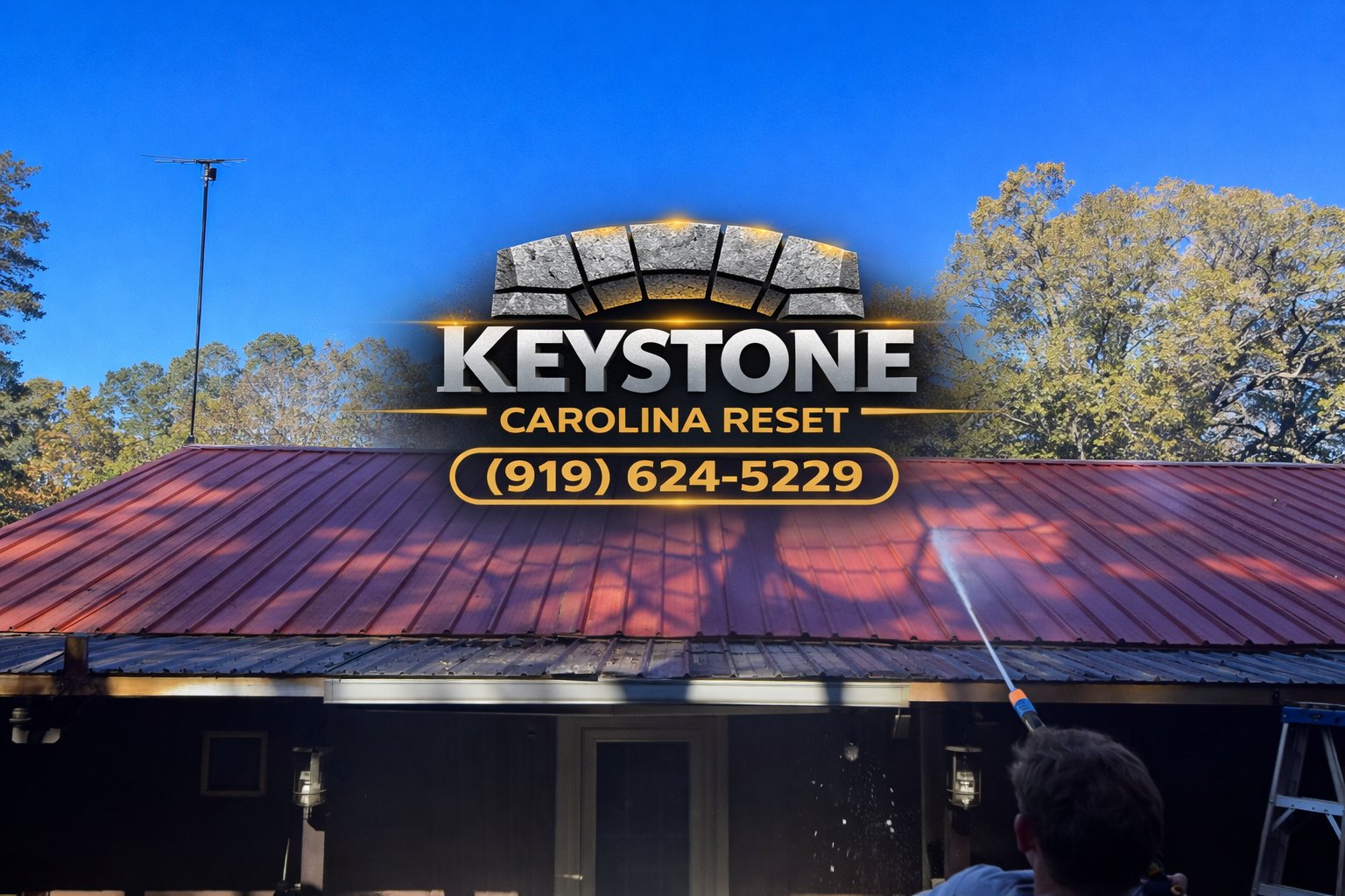 Roof Cleaning — In Action