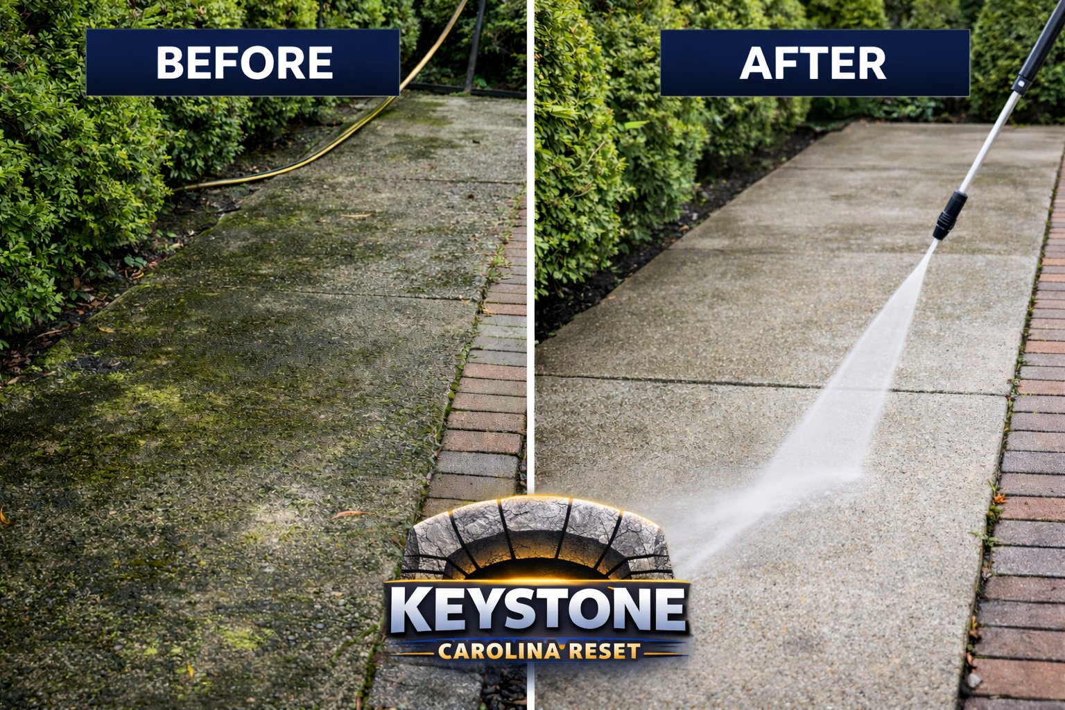 Concrete Cleaning — Before & After