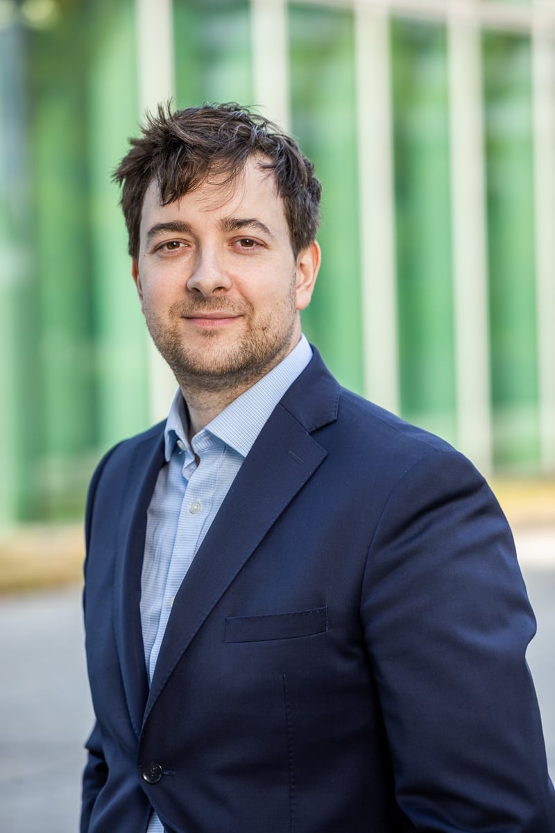 Attorney Matyáš Moska at PEERS law office window Prague