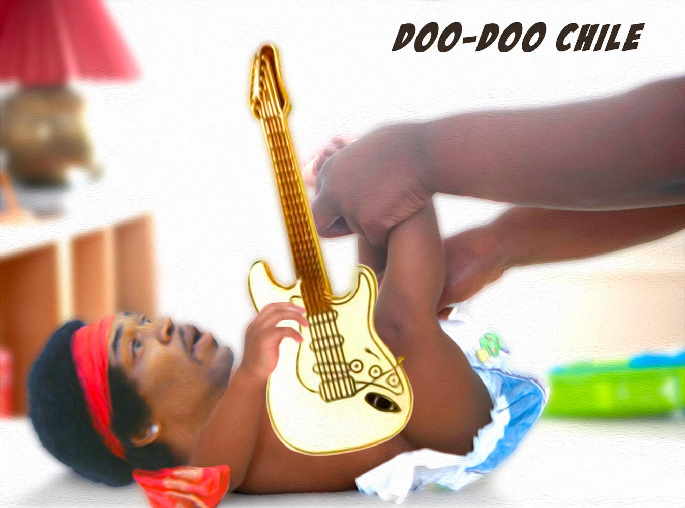 HENDRIX Doo Doo — Musictoons cartoon by Peter Gillies