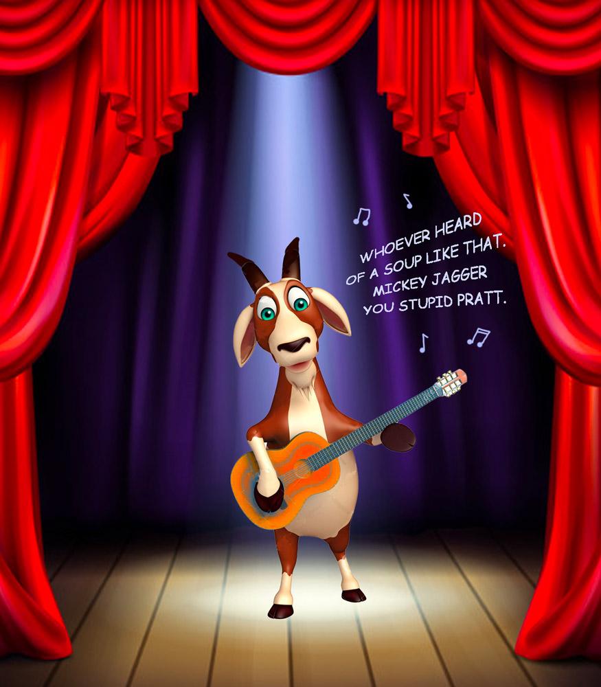 Goats Head — Musictoons cartoon by Peter Gillies