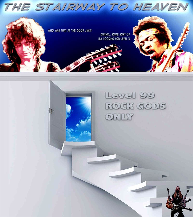 Stairway To Heaven — Musictoons cartoon by Peter Gillies