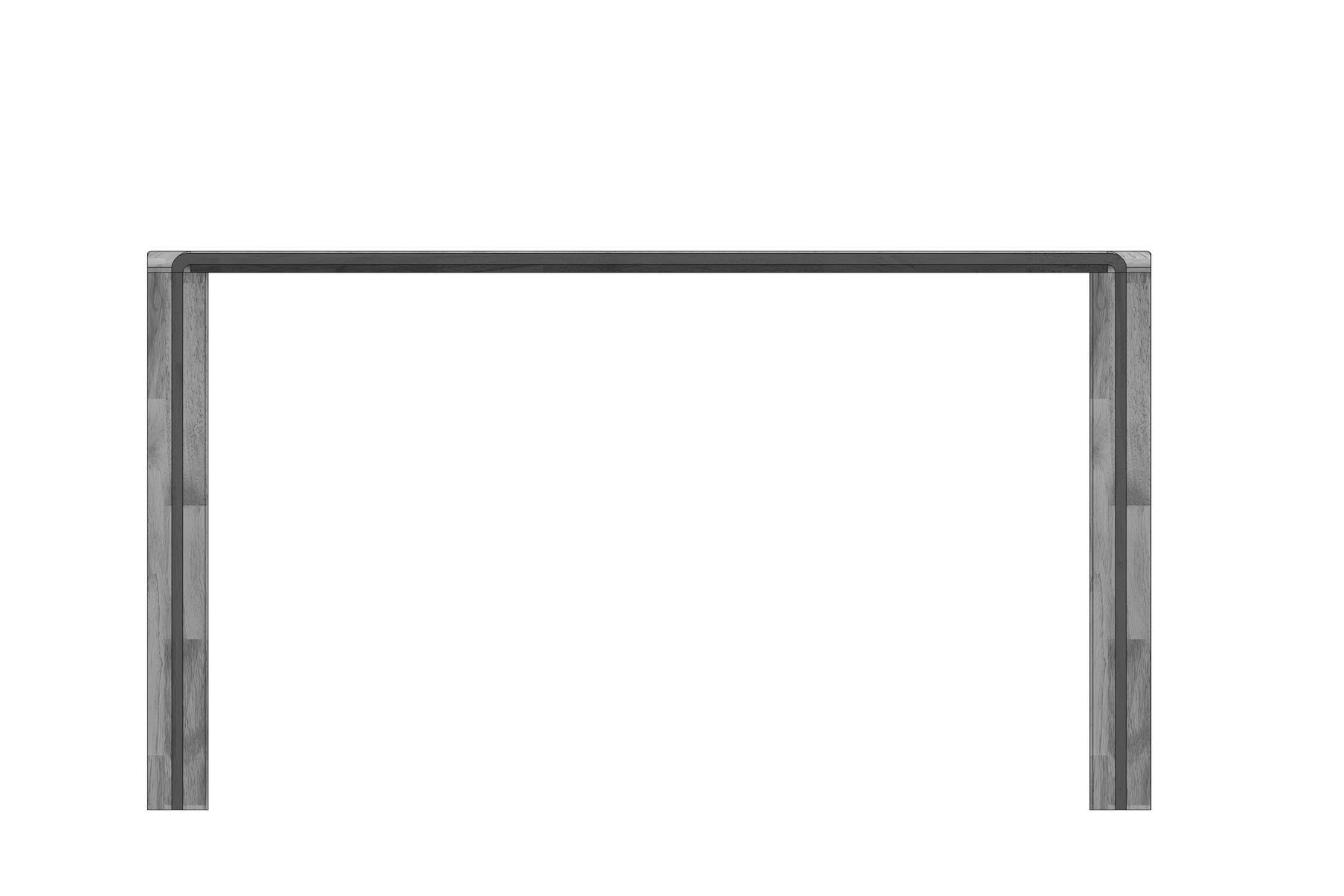 Průmyslový vzor – čelní pohled na stůl