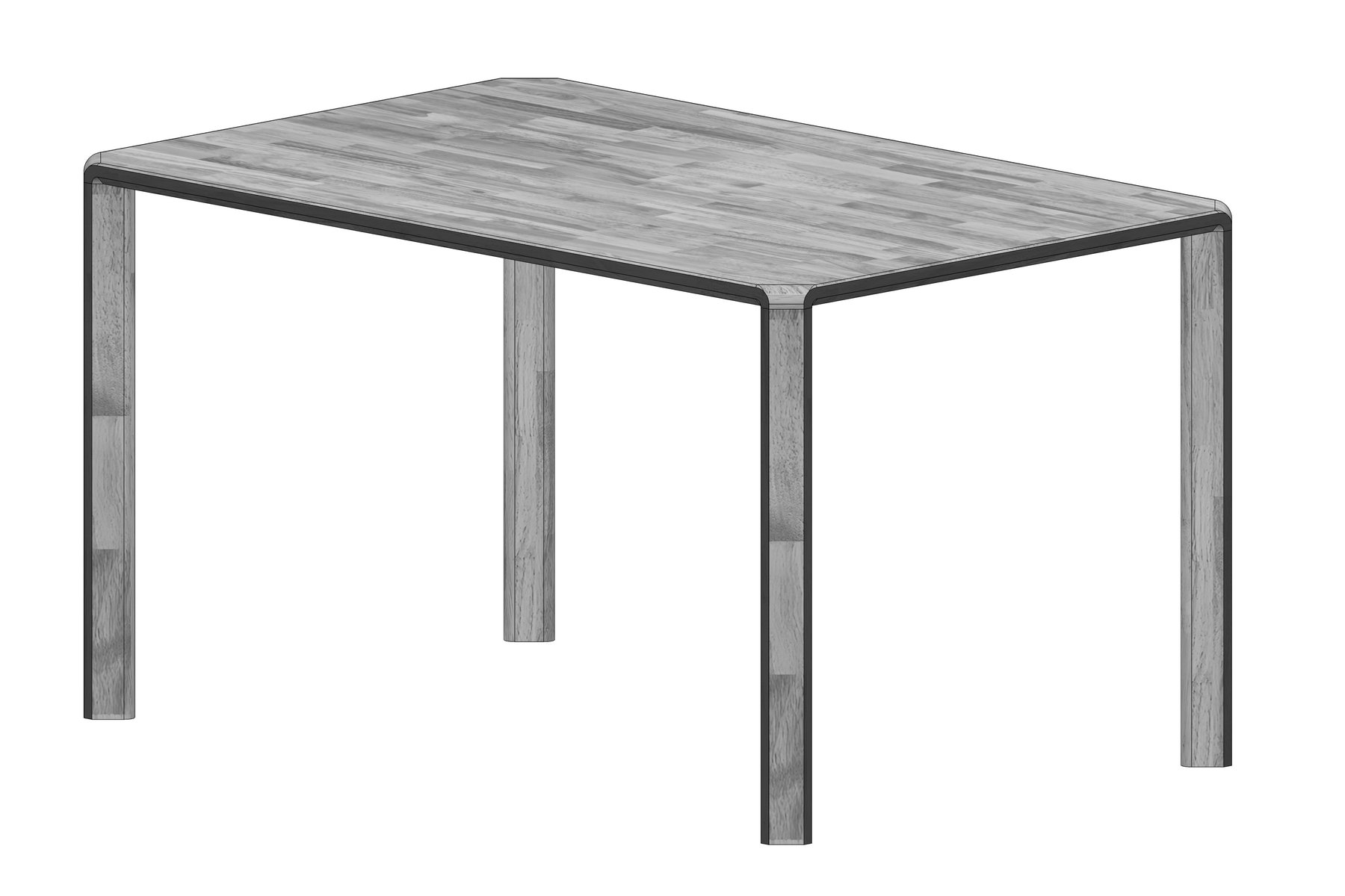 Průmyslový vzor – perspektivní pohled na stůl