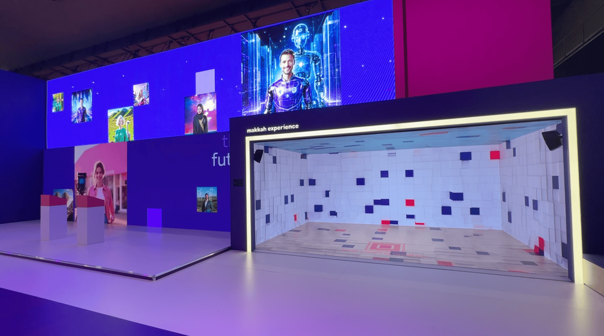 stc immersive video installation at Mobile World Congress