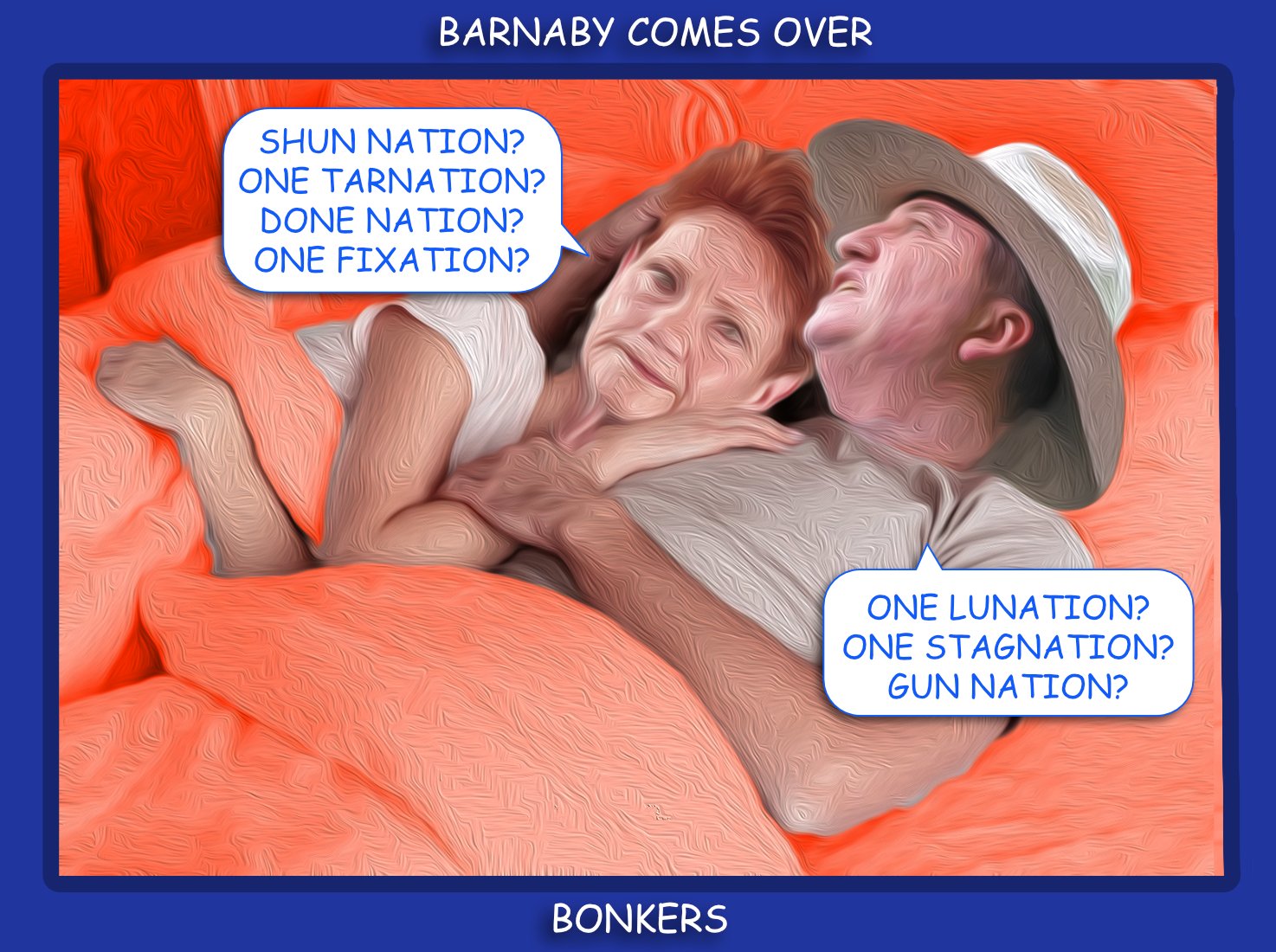 Barnaby Comes Across — Polliedom cartoon by Peter Gillies