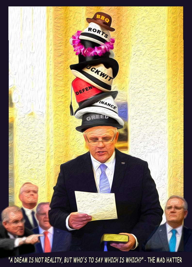 Mad Hatter — Polliedom cartoon by Peter Gillies