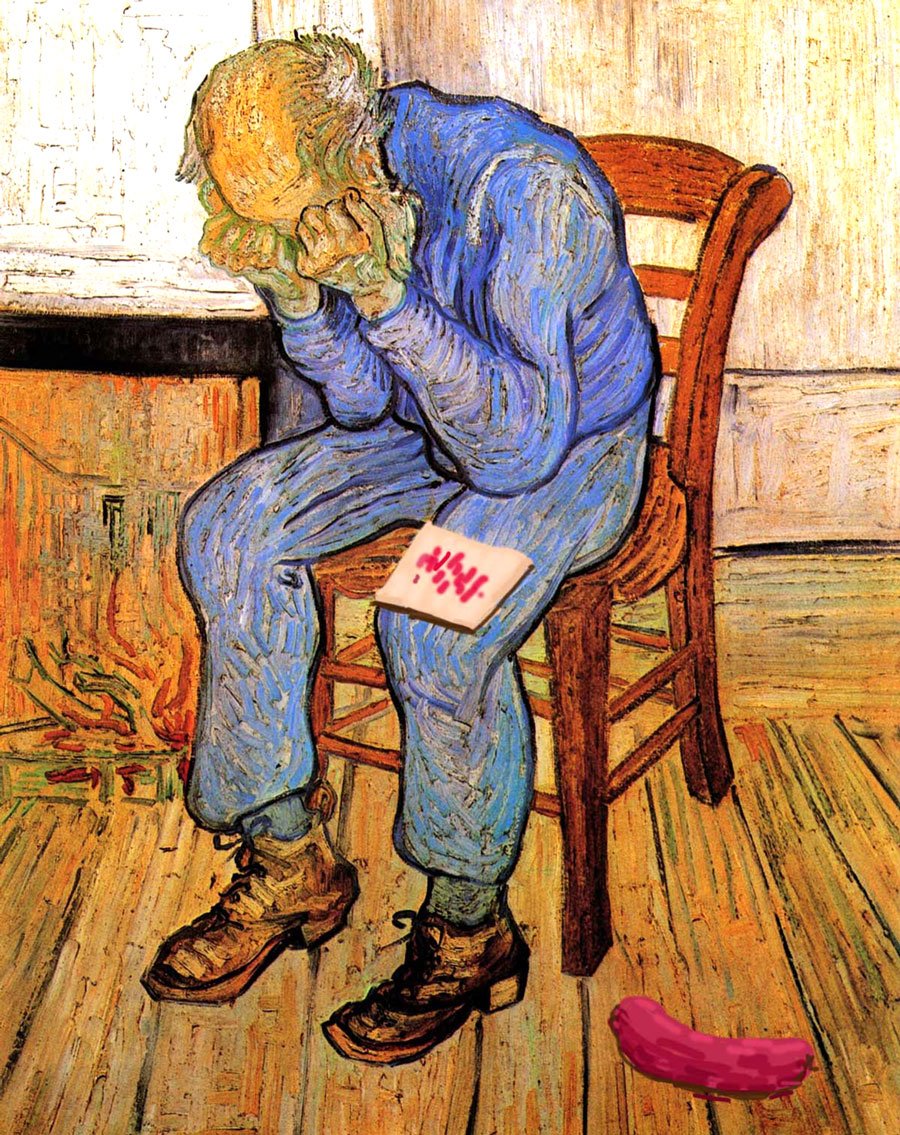 2015 Saveloy In Art Old Man In Sorrow — Others cartoon by Peter Gillies