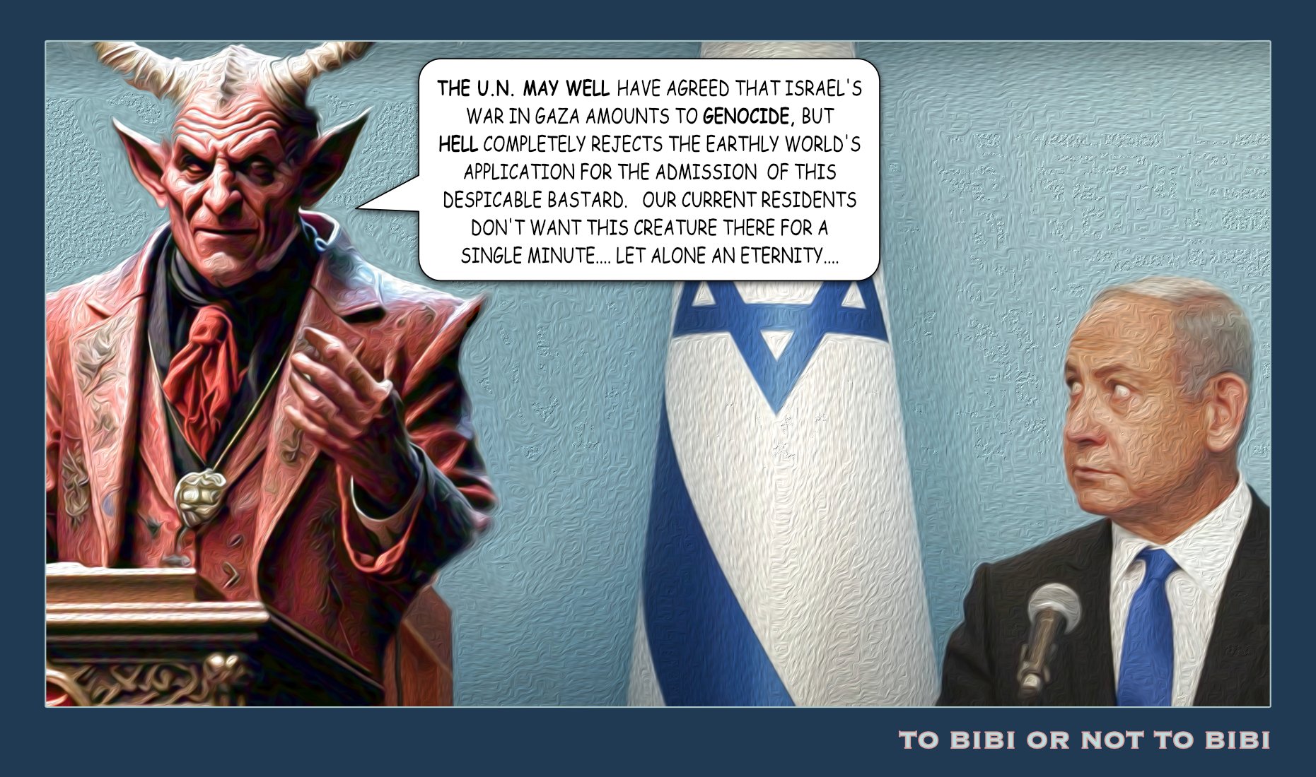 Bibi or not to Bibi — Polliedom cartoon by Peter Gillies