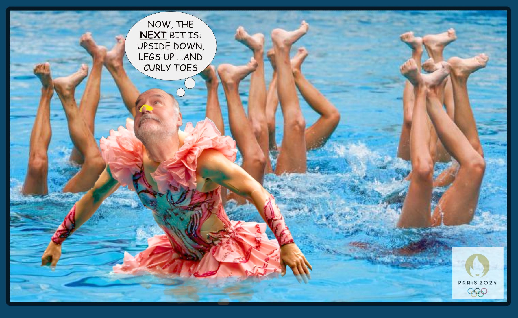 2024 Olympics Artistic Swimming — Others cartoon by Peter Gillies