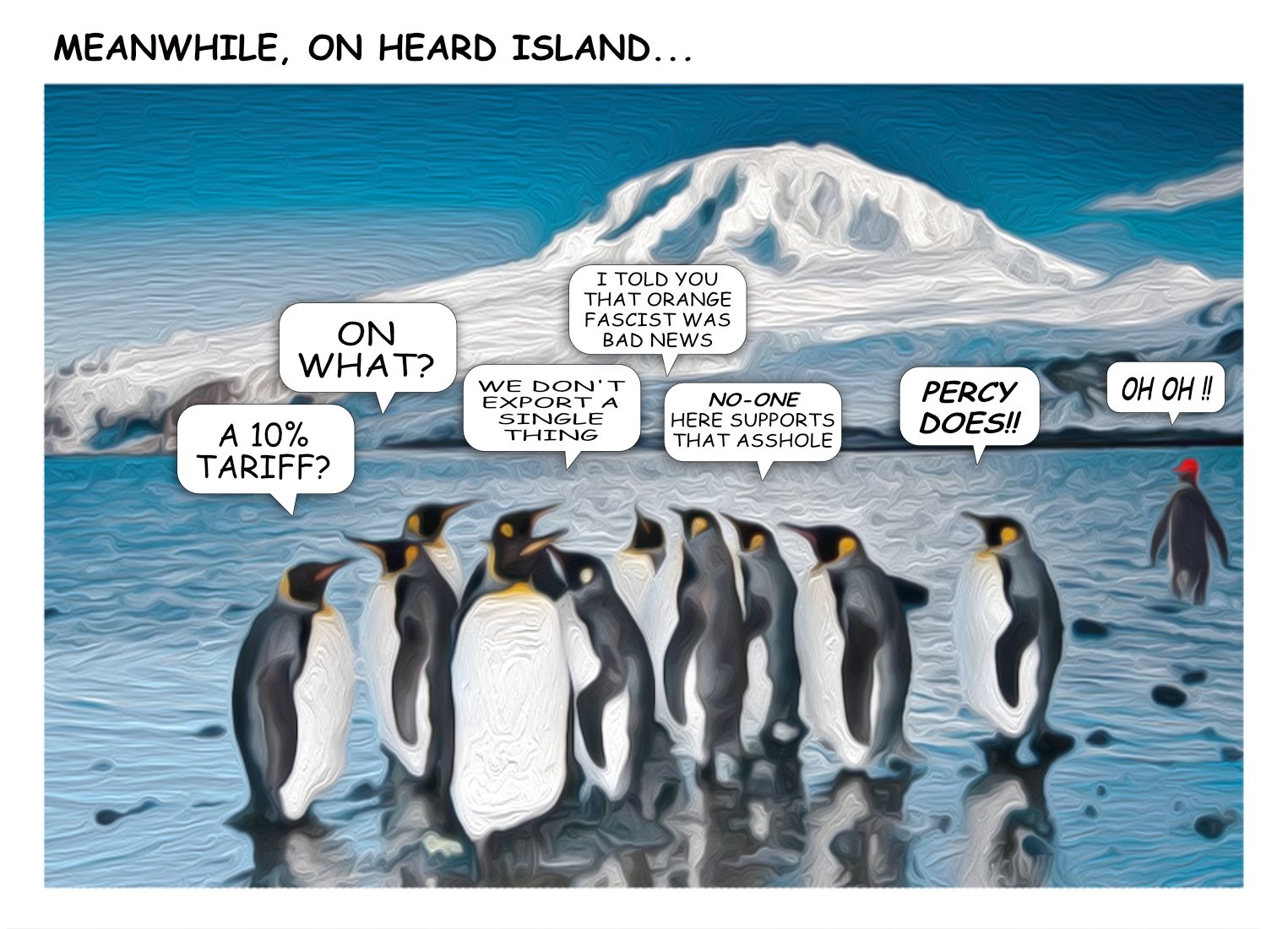 Heard Island — Polliedom cartoon by Peter Gillies