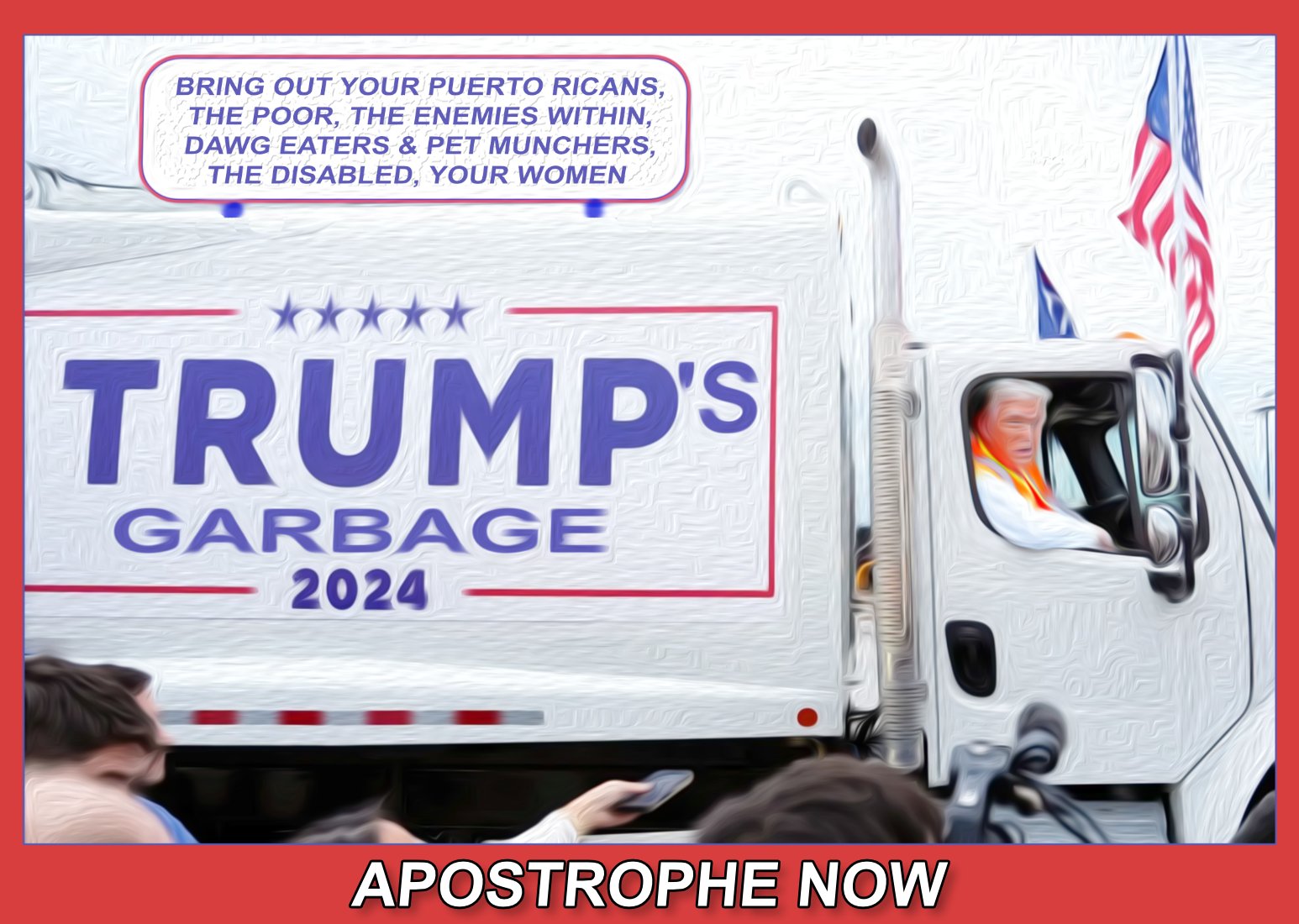 Trump's Garbage — Polliedom cartoon by Peter Gillies