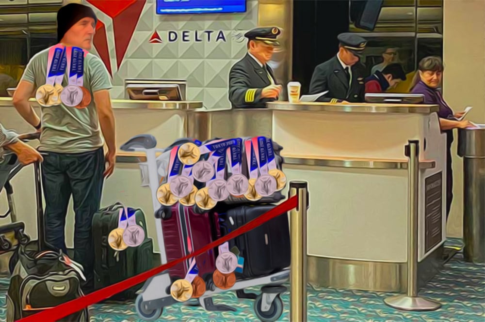 2021 Olympics Excess Baggage — Others cartoon by Peter Gillies