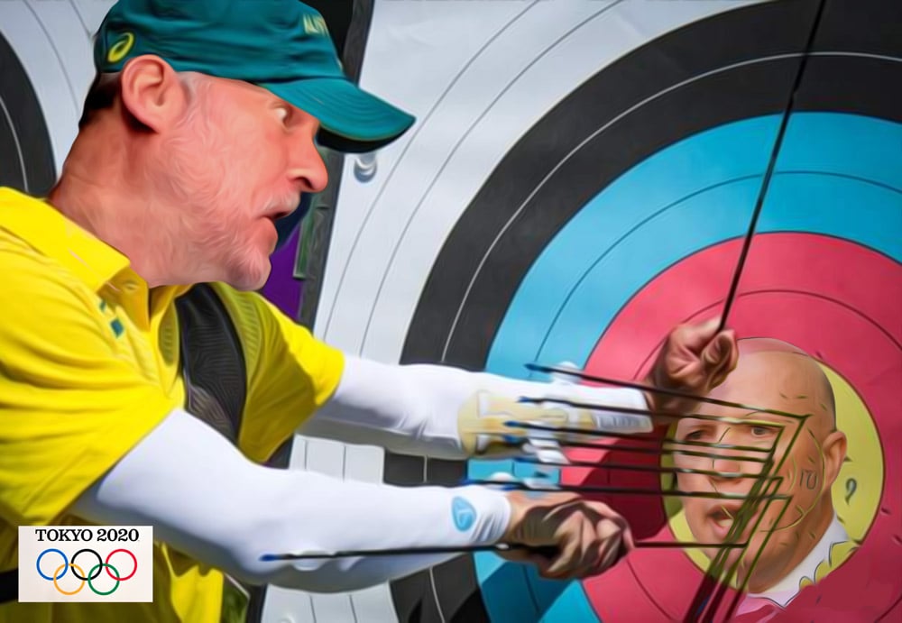 2021 Olympics Archery — Others cartoon by Peter Gillies