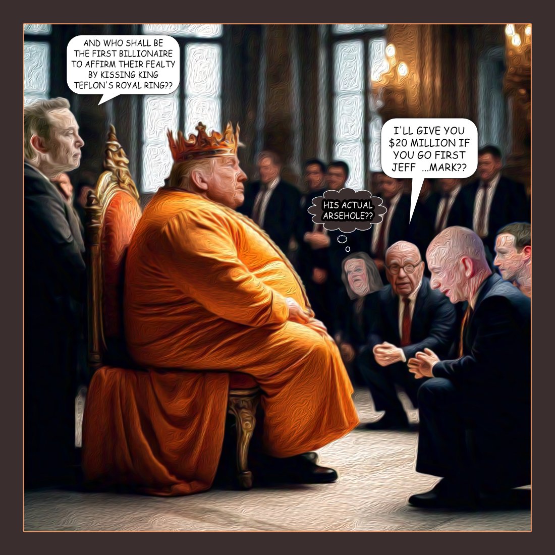 King Teflon — Polliedom cartoon by Peter Gillies