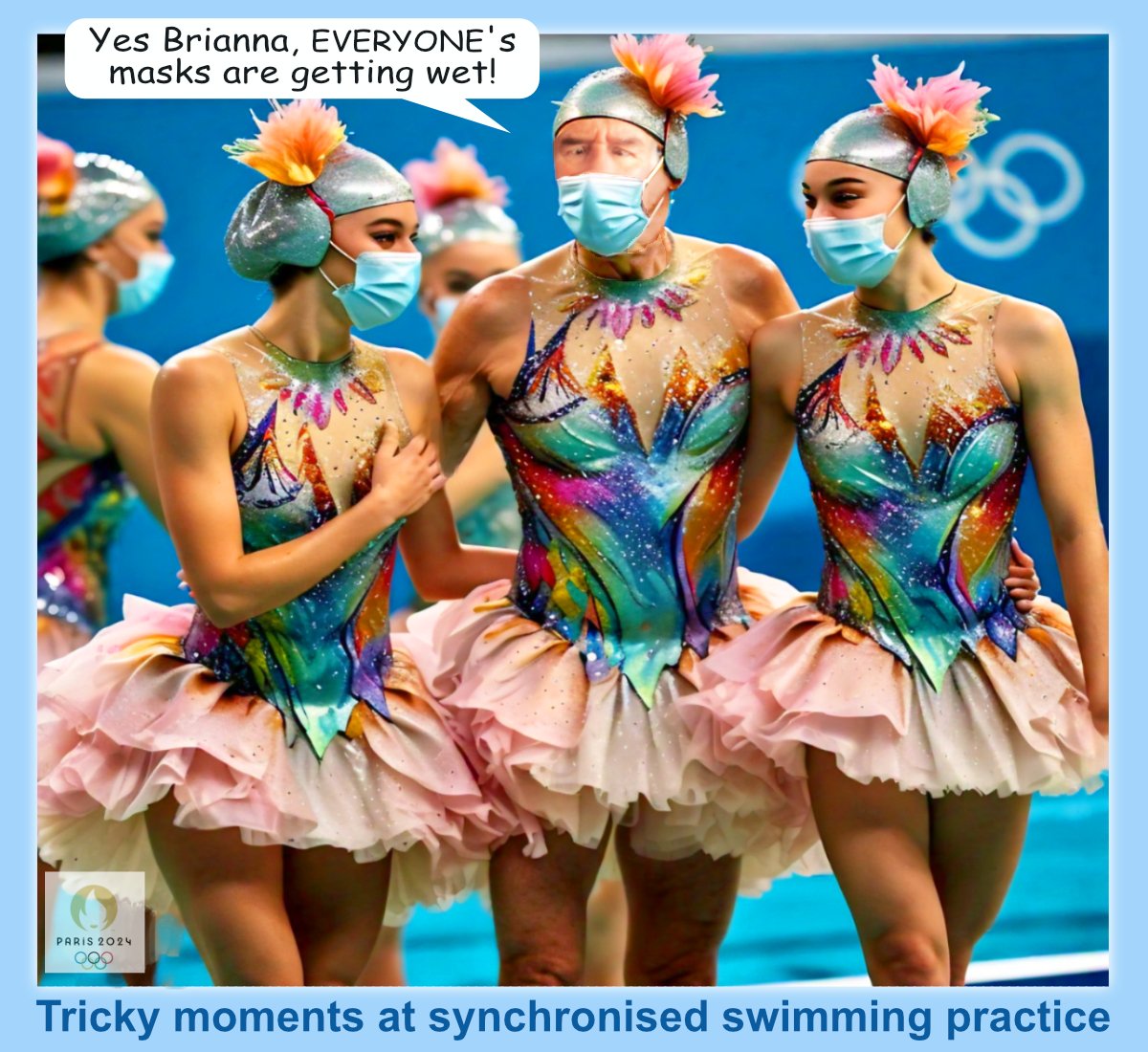 2024 Olympics Synch Swimming — Others cartoon by Peter Gillies