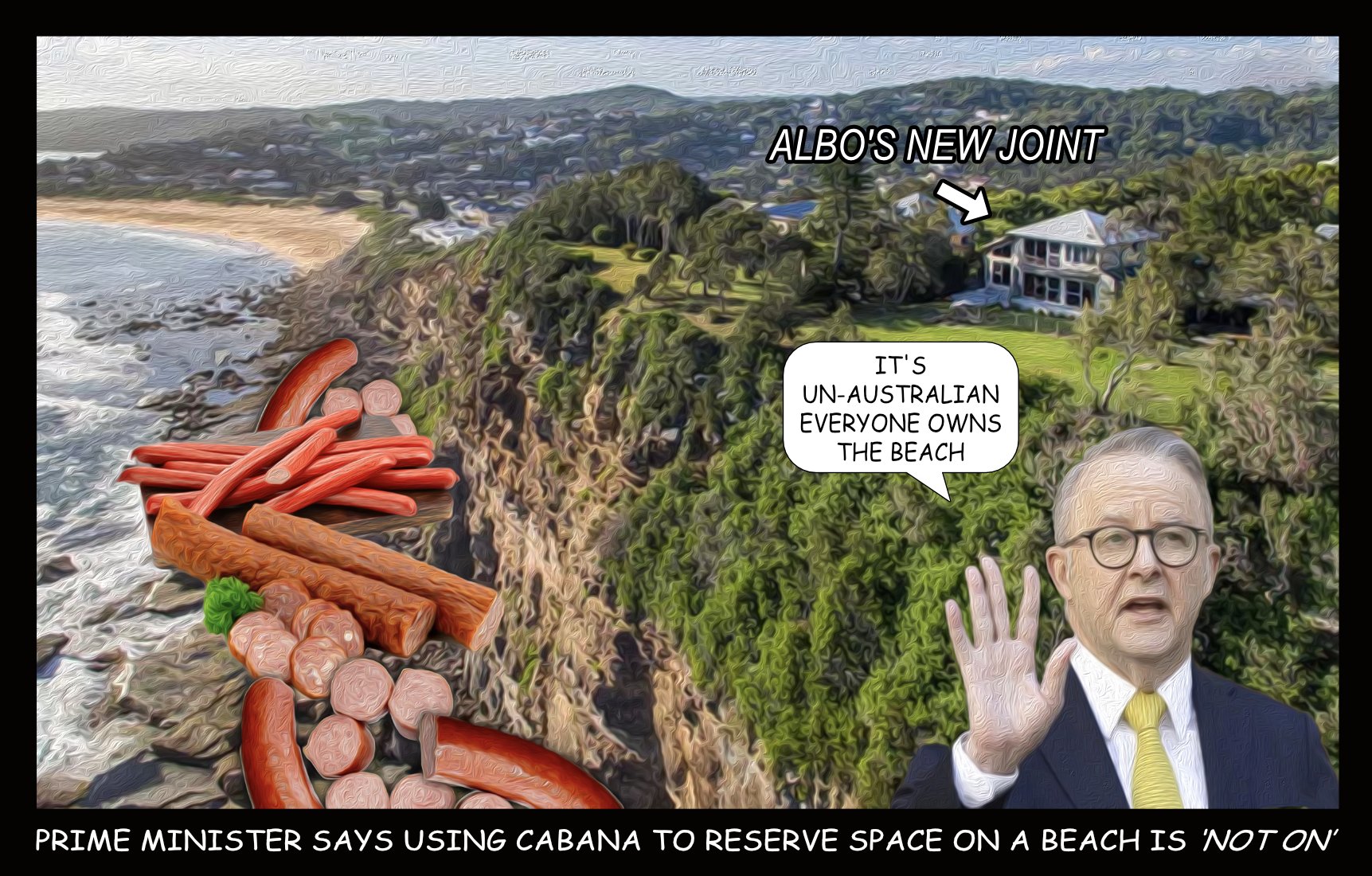 Cabana — Polliedom cartoon by Peter Gillies