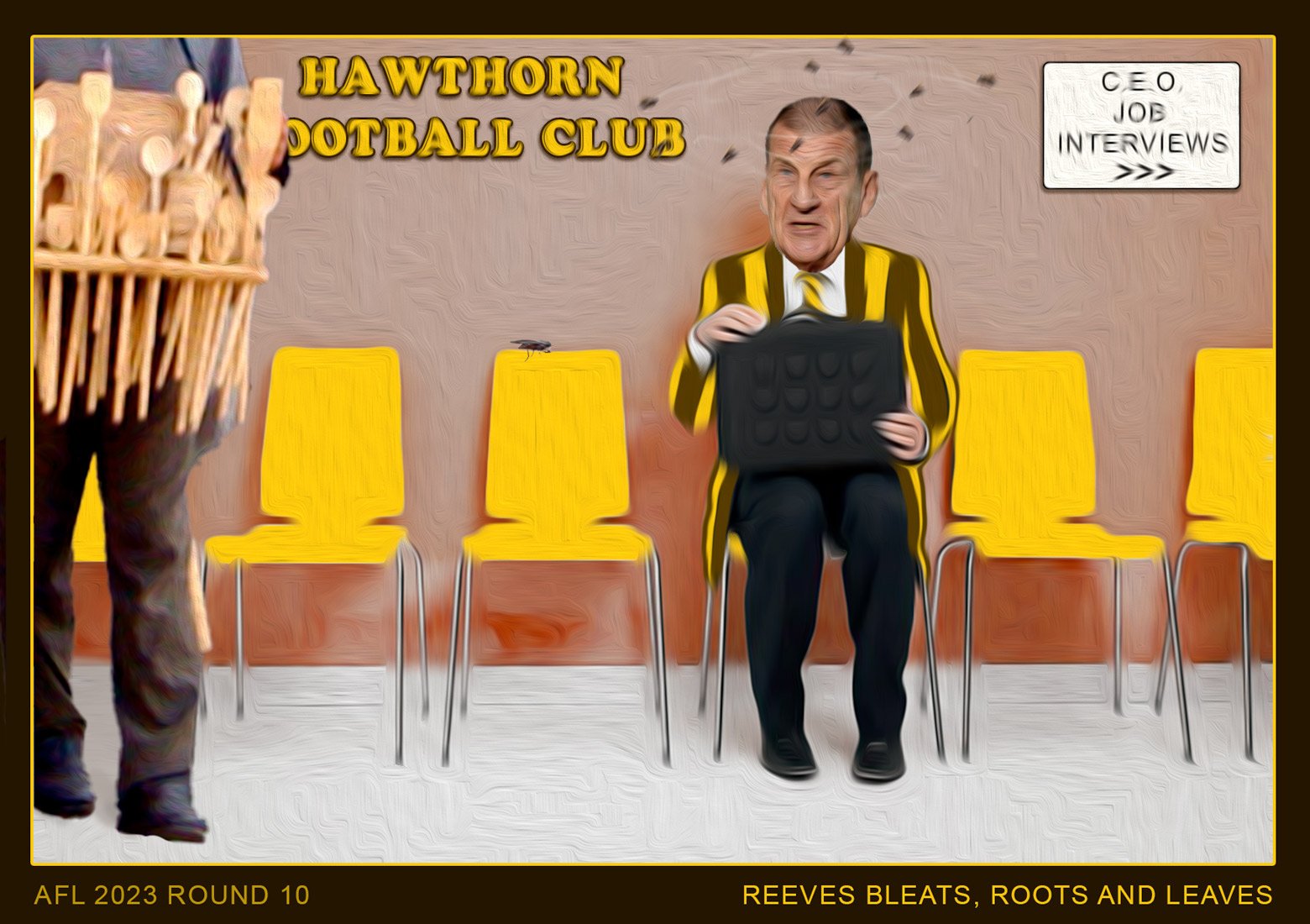 Hawks CEO — Footy cartoon by Peter Gillies
