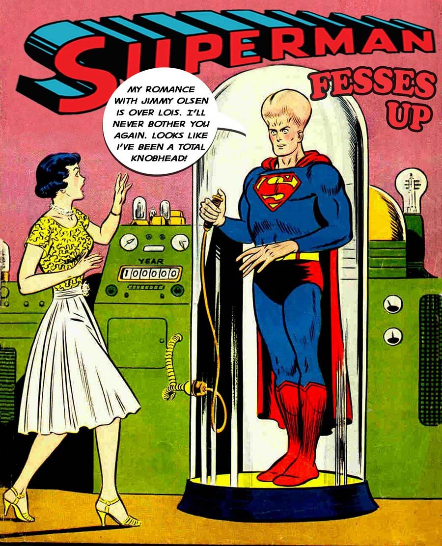 Supe Knobhead — Recycled cartoon by Peter Gillies
