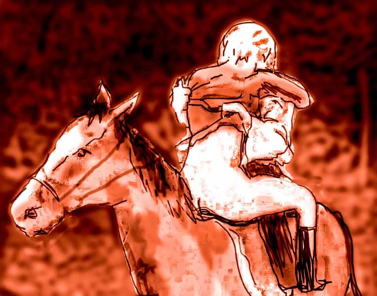 Lovers on Horseback — Drawings by Peter Gillies