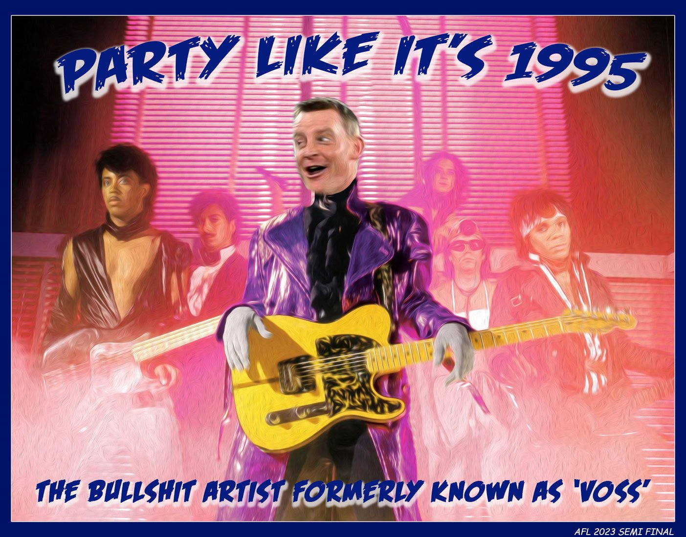 Semi Party 1995 — Footy cartoon by Peter Gillies