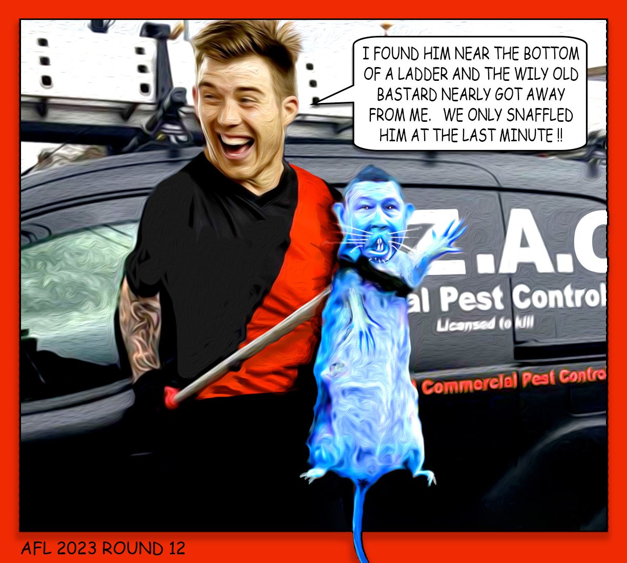 Pest Control — Footy cartoon by Peter Gillies