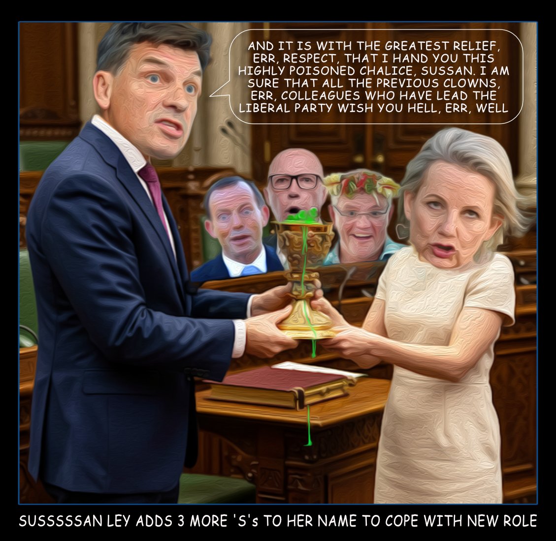 LEY LEADER — Polliedom cartoon by Peter Gillies
