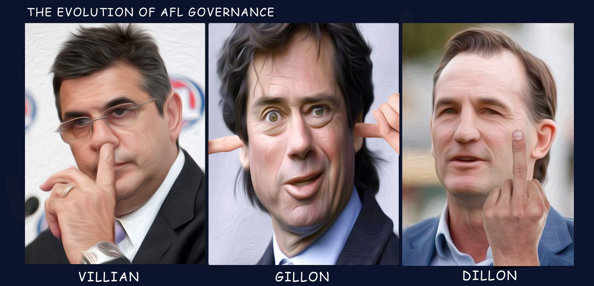 Gov — Footy cartoon by Peter Gillies