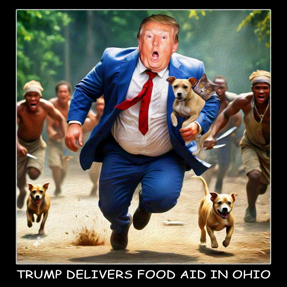 Trump Food Aid — Polliedom cartoon by Peter Gillies