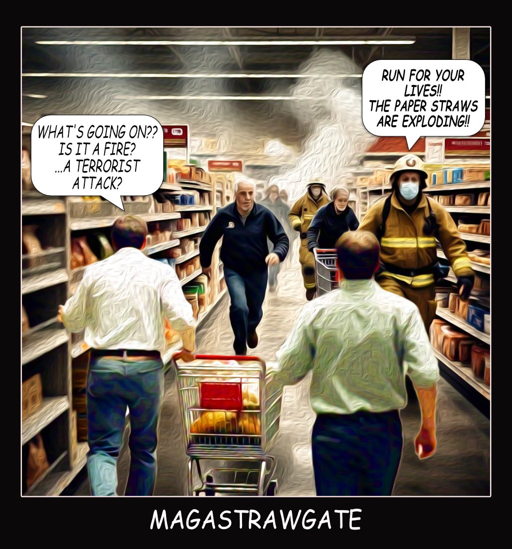 MagaStrawGate — Polliedom cartoon by Peter Gillies