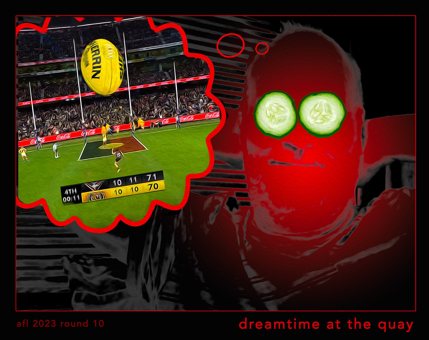 Dreamtime — Footy cartoon by Peter Gillies