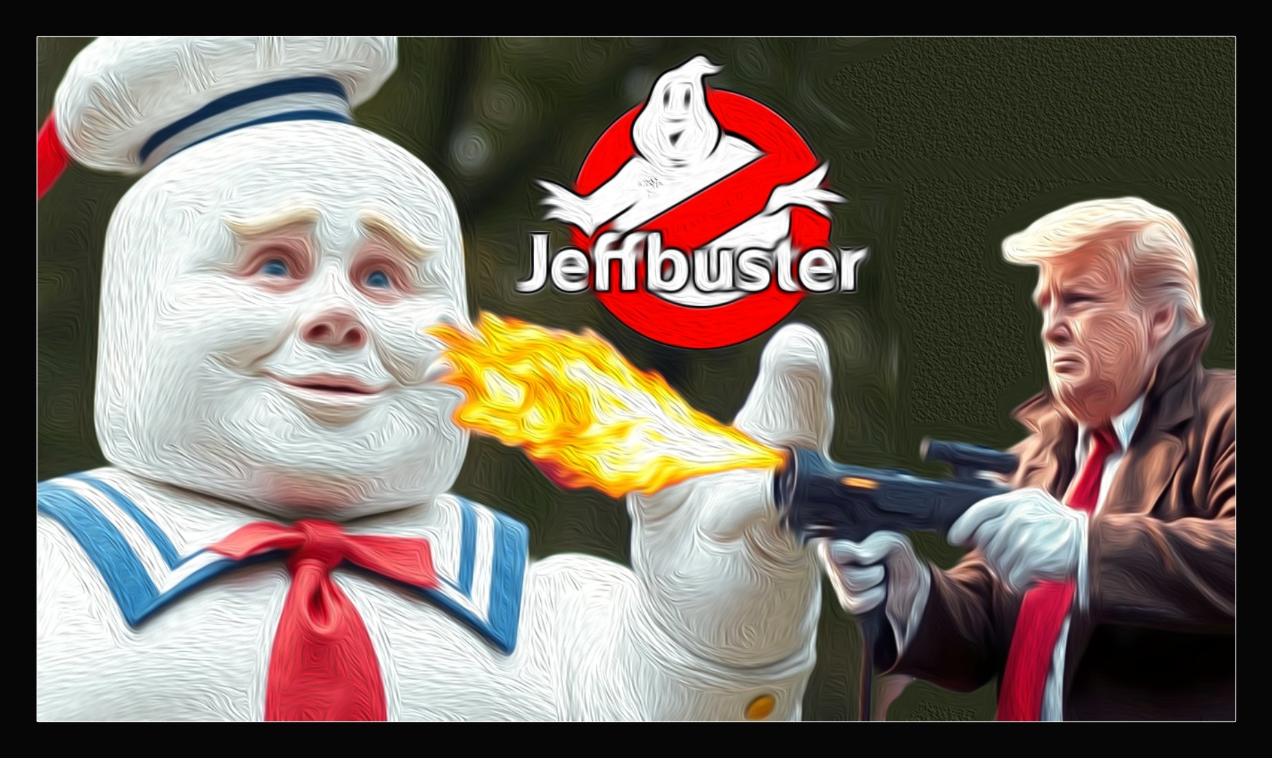 Jeffbuster — Polliedom cartoon by Peter Gillies