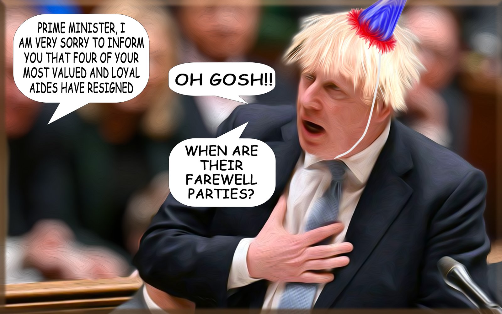 More Parties Boris — Polliedom cartoon by Peter Gillies