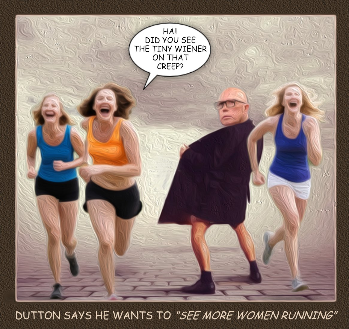 More Women Running — Polliedom cartoon by Peter Gillies
