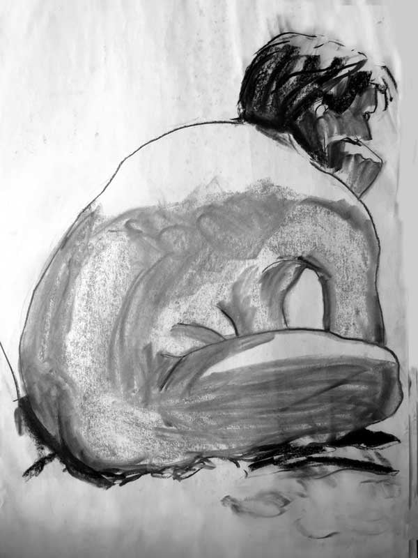 Figure Study V — Drawings by Peter Gillies