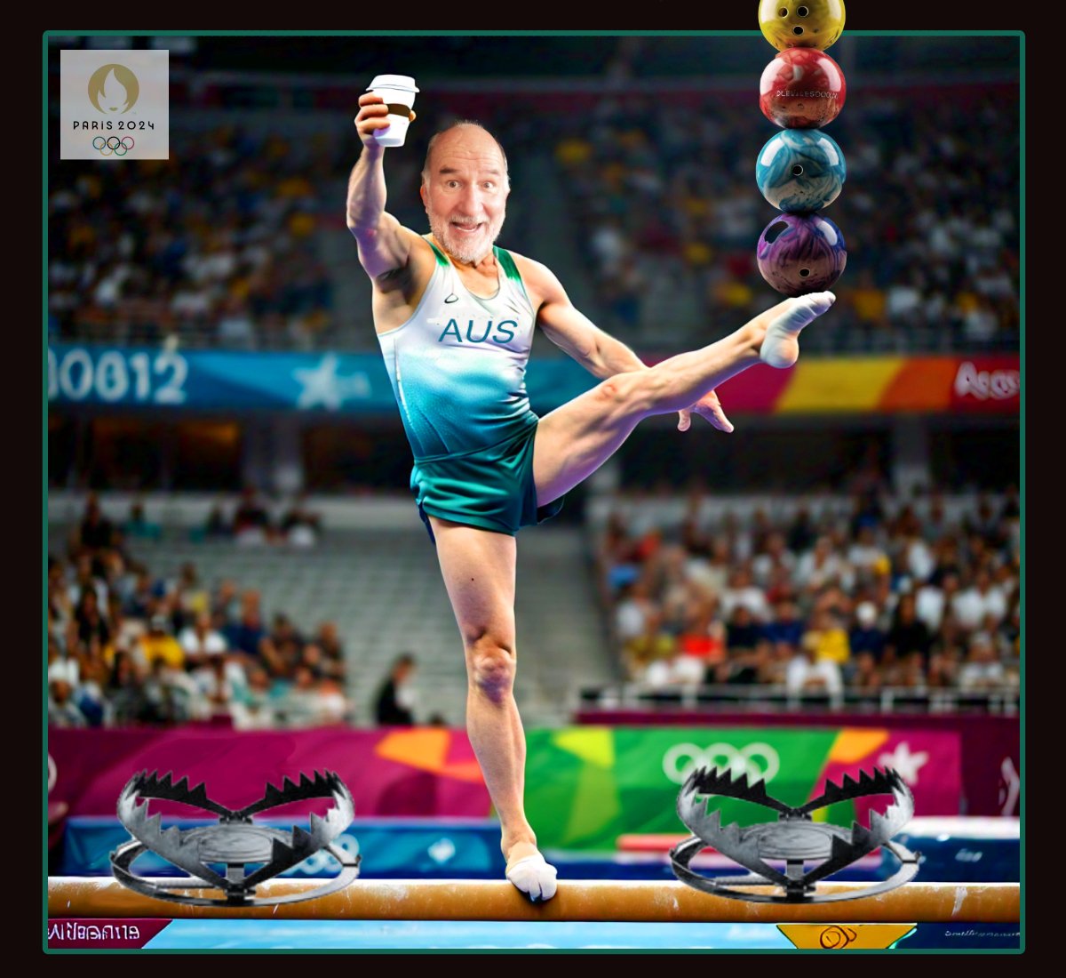 2024 Olympics Balance beam — Others cartoon by Peter Gillies