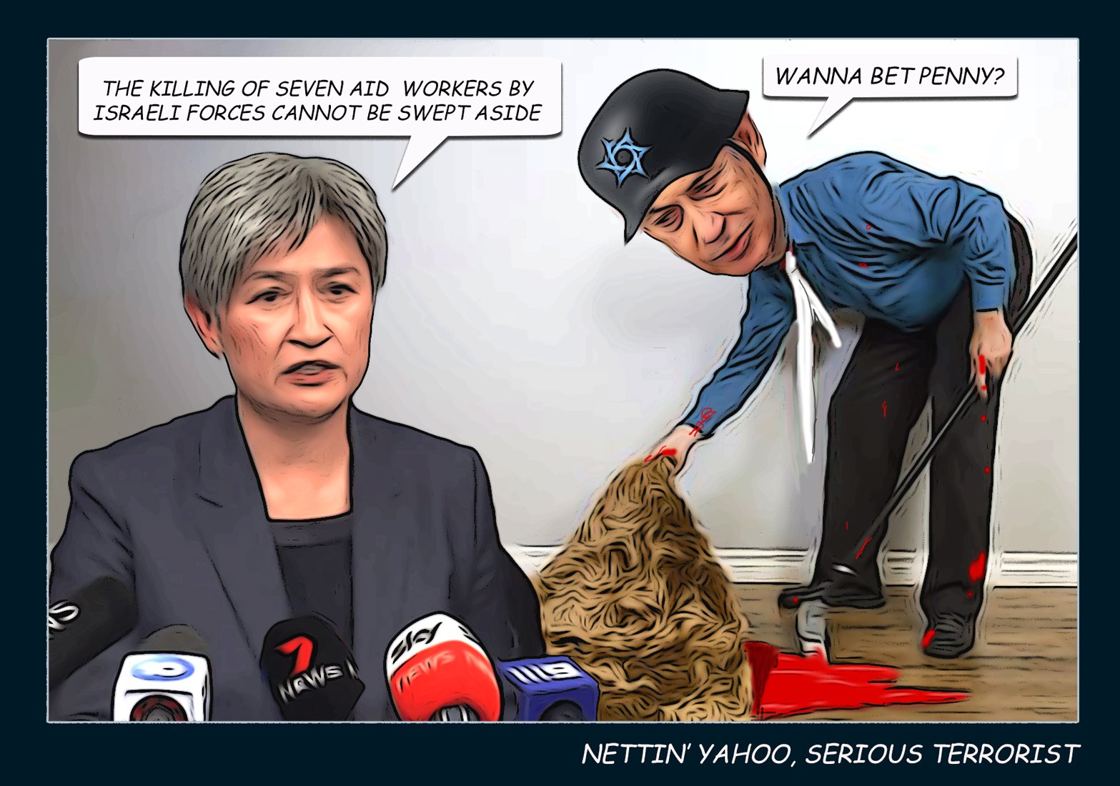 Nettin Yahoo — Polliedom cartoon by Peter Gillies