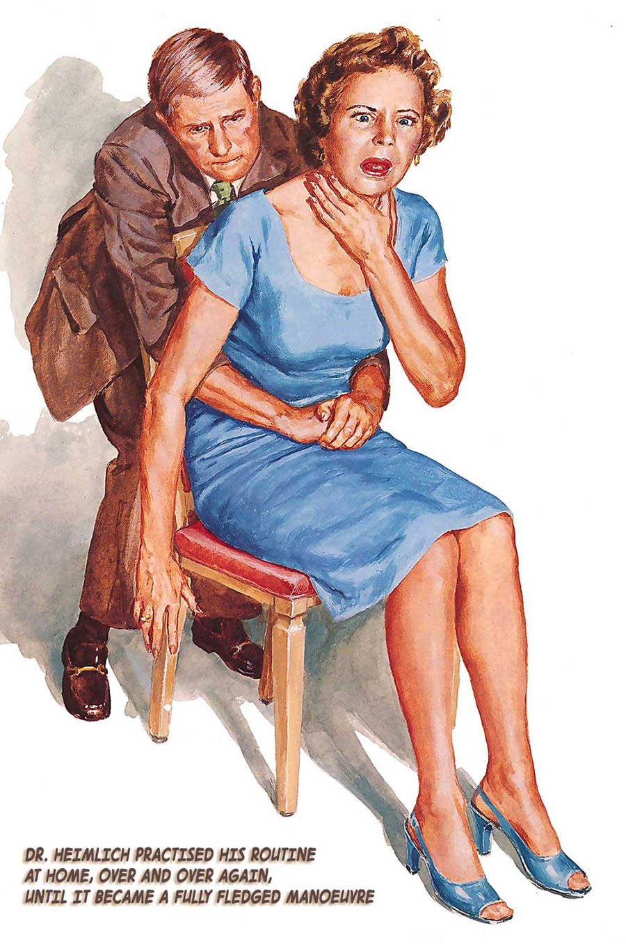 Heimlich — Recycled cartoon by Peter Gillies