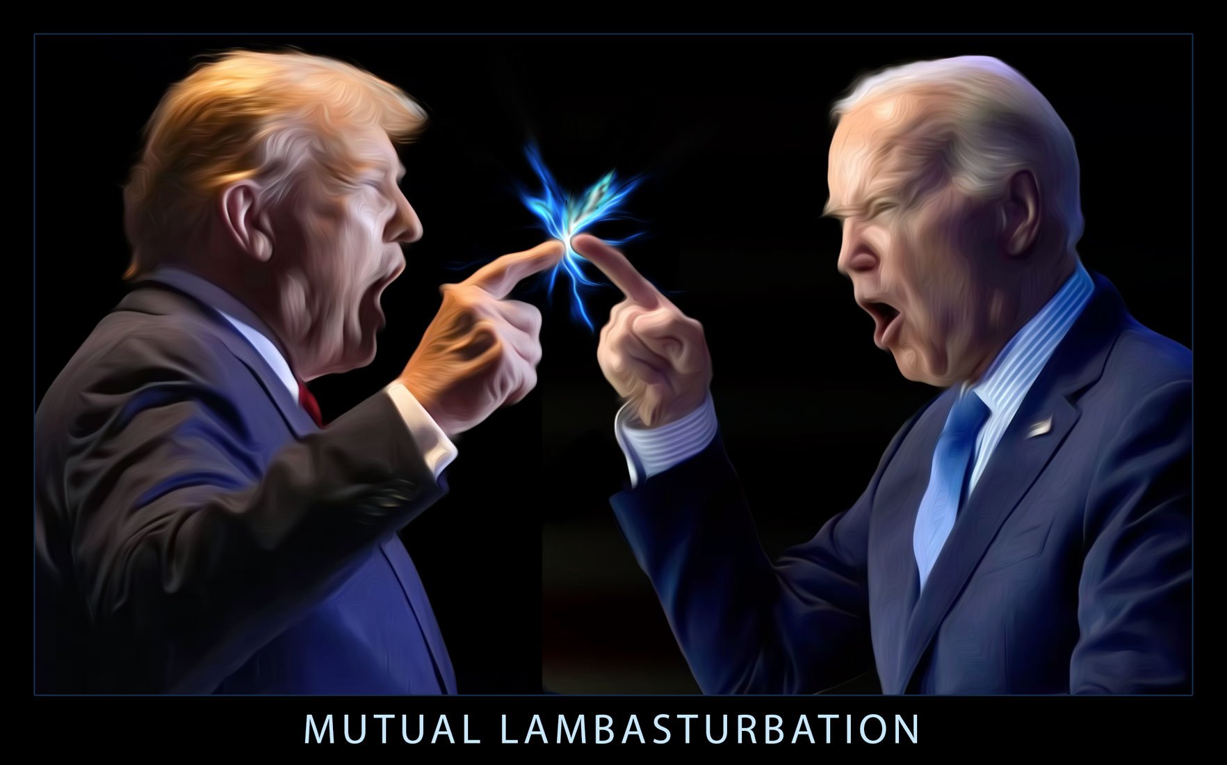 Mutual Lambasturbation — Polliedom cartoon by Peter Gillies